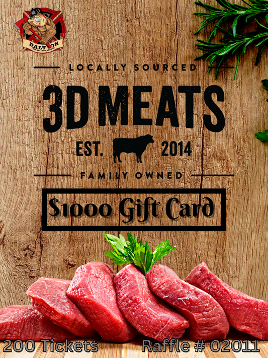$1000 3D Meats Gift Card