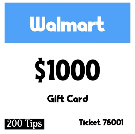 $1000 Walmart Gift Card